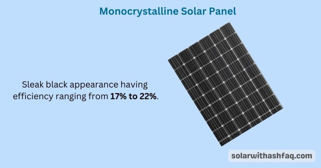 Monocrystalline solar panel