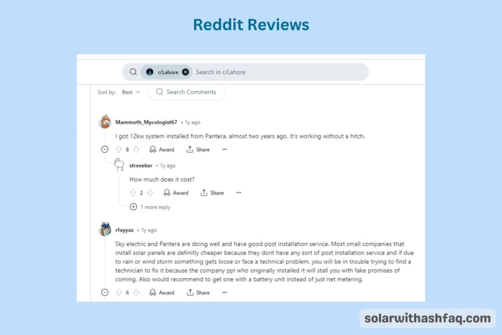 reddit platform solar company reviews