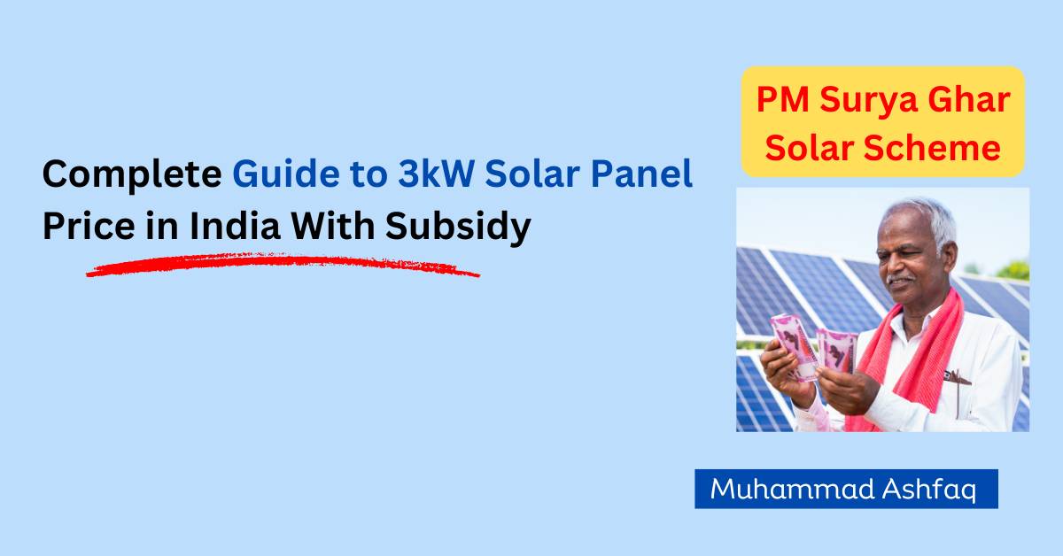 3kW Solar Panel Price in India