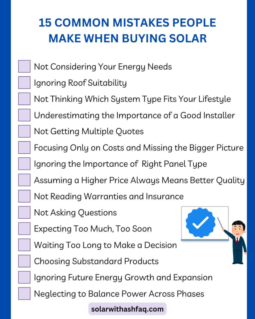 mistakes before buying solar